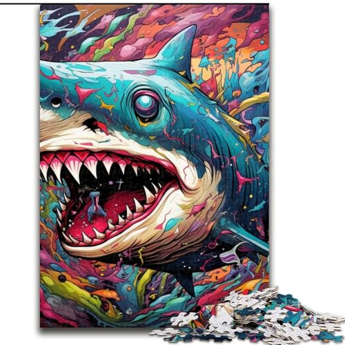 1000-teiliges Hai-Puzzle für Erwachsene, für Teenager und Familienspaß – DIY-Denkspiel, Geschenk, 50x75cm 1000-teiliges Hai-Puzzle für Erwachsene, für Teenager und Familienspaß – DIY-Denkspiel, Geschenk, 50x75cm von LYXIANY