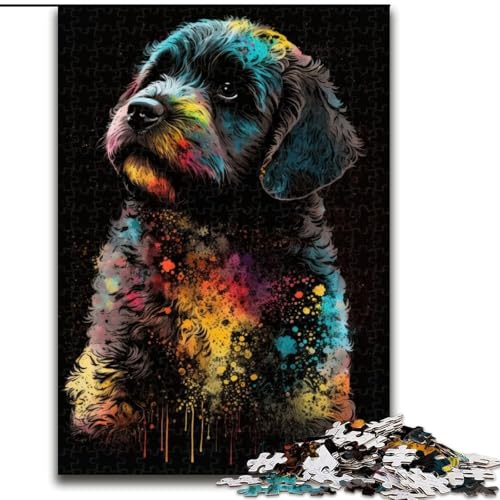 1000-teiliges Holzpuzzle mit Paintsplash-Welpenmotiv, Geburtstage, Weihnachten, Halloween, Thanksgiving, Ostern, Größe 50x75cm 1000-teiliges Holzpuzzle mit Paintsplash-Welpenmotiv, Geburtstage, Weihnachten, Halloween, Thanksgiving, Ostern, Größe 50x75cm von LYXIANY