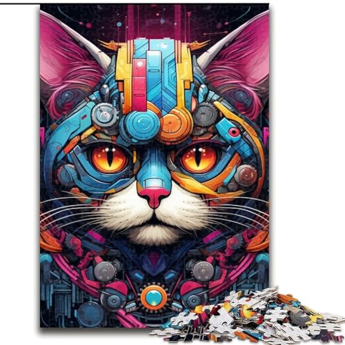 1000-teiliges Jigsaw Tech Cat-Puzzle für Erwachsene, für Teenager und Familienspaß – DIY-Denkspiel als Geschenk, 50x75cm 1000-teiliges Jigsaw Tech Cat-Puzzle für Erwachsene, für Teenager und Familienspaß – DIY-Denkspiel als Geschenk, 50x75cm von LYXIANY