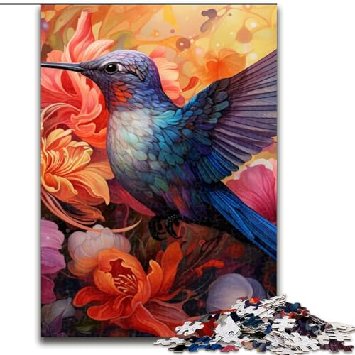 1000-teiliges Kolibri-Kunstpuzzle für Erwachsene, pädagogisches Denkspiel, künstlerische Heim- und Bürodekoration, ab 14 Jahren, Größe 38x26cm 1000-teiliges Kolibri-Kunstpuzzle für Erwachsene, pädagogisches Denkspiel, künstlerische Heim- und Bürodekoration, ab 14 Jahren, Größe 38x26cm von LYXIANY