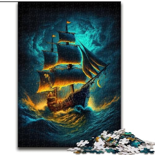 1000-teiliges Piratenschiff-Puzzle für Erwachsene, Größe 50x75cm, Denkspiel für Teenager und Familieninteraktion von LYXIANY