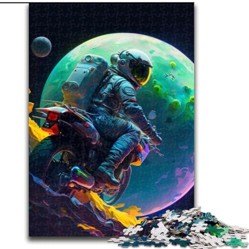 1000-teiliges Puzzle, Astronauten-Motorrad, 1000-teiliges Puzzle, anspruchsvolles Denkspiel für Teenager, Spaß für den Spieleabend mit der Familie, Größe: 38x26cm von LYXIANY
