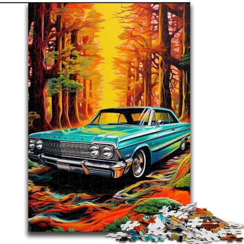 1000-teiliges Puzzle, Coole Bunte Sportwagen, 1000-teiliges Puzzle für Erwachsene, für Teenager, Familien-Lernspiele, Heimdekoration, Geschenk, Größe 50x75cm von LYXIANY