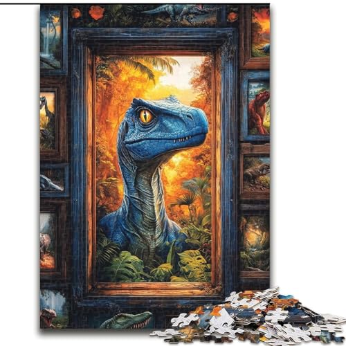 1000-teiliges Puzzle, Dinosaurier-Collage, für Kinder ab 14 Jahren, Lernspiel, Herausforderung, Spielzeug, Geschenk zum Geburtstag (Größe 26x38cm) von LYXIANY