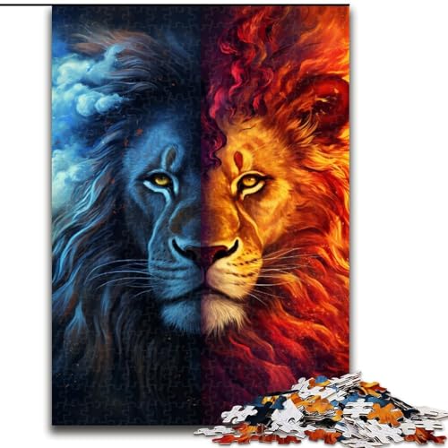 1000-teiliges Puzzle, Fantasie, schöner Löwe, 1000-teiliges Puzzle für Erwachsene, für Teenager, Familien-Lernspiele, Heimdekoration, Geschenk, Größe 50x75cm von LYXIANY