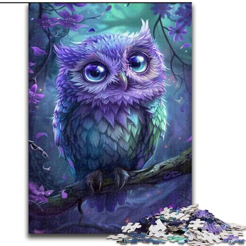 1000-teiliges Puzzle, Fantasie-Eule, 1000-teiliges Puzzle für Erwachsene, für Teenager, Familien-Lernspiele, Heimdekoration, Geschenk, Größe 50x75cm von LYXIANY