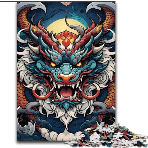 1000-teiliges Puzzle, Fantasie-Fliegendrache, 1000-teiliges Puzzle für Erwachsene, für Teenager, Familien-Lernspiele, Heimdekoration, Geschenk, Größe 50x75cm von LYXIANY