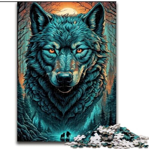1000-teiliges Puzzle, Fantasy-Wolf, 1000-teiliges Puzzle für Erwachsene, für Teenager, Familien-Lernspiele, Heimdekoration, Geschenk, Größe 50x75cm von LYXIANY