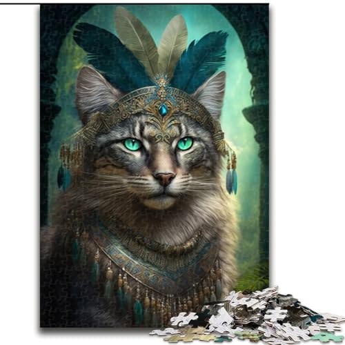 1000-teiliges Puzzle, Katze, 1000-teiliges Puzzle für Erwachsene, für Teenager, Familien-Lernspiele, Heimdekoration, Geschenk, Größe 50x75cm von LYXIANY
