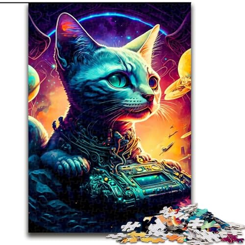 1000-teiliges Puzzle, Katze, 1000-teiliges Puzzle für Erwachsene, für Teenager, Familien-Lernspiele, Heimdekoration, Geschenk, Größe 50x75cm von LYXIANY