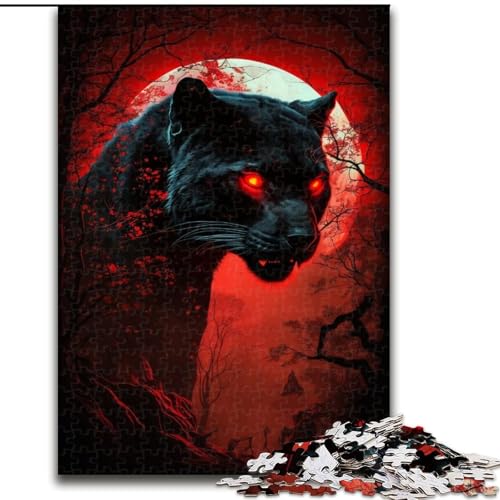 1000-teiliges Puzzle, Leopard, 1000-teiliges Puzzle für Erwachsene, für Teenager, Familien-Lernspiele, Heimdekoration, Geschenk, Größe 50x75cm von LYXIANY