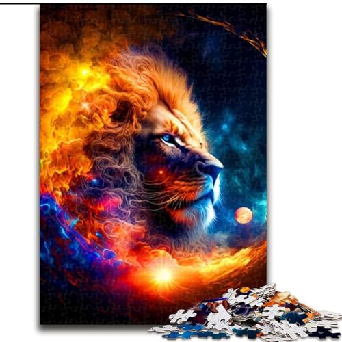 1000-teiliges Puzzle, Löwe, 1000-teiliges Puzzle für Erwachsene, für Teenager, Familien-Lernspiele, Heimdekoration, Geschenk, Größe 50x75cm von LYXIANY