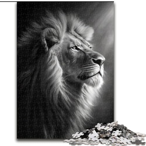 1000-teiliges Puzzle, Löwe, Licht, 1000-teiliges Puzzle für Erwachsene, für Teenager, Familien-Lernspiele, Heimdekoration, Geschenk, Größe 50x75cm von LYXIANY