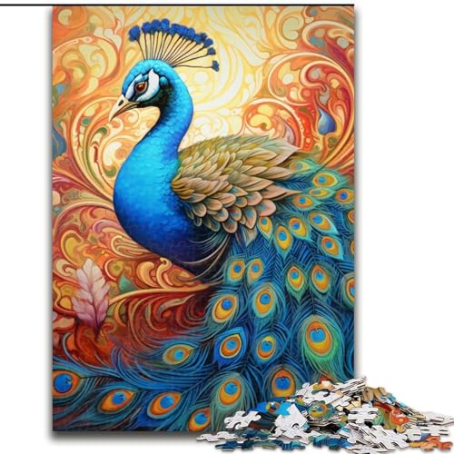 1000-teiliges Puzzle, Pfau, 1000-teiliges Puzzle, Geburtstage, Weihnachten, Halloween, Erntedankfest, Ostern, 26x38cm 1000-teiliges Puzzle, Pfau, 1000-teiliges Puzzle, Geburtstage, Weihnachten, Halloween, Erntedankfest, Ostern, 26x38cm von LYXIANY