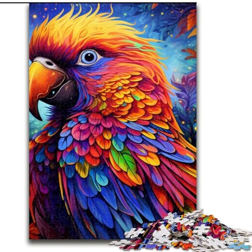 1000-teiliges Puzzle, Tiere, Vögel, Papageien, Holzpuzzle, Größe 50x75cm, für Teenager und Familienspaß – DIY-Denkspiel als Geschenk von LYXIANY