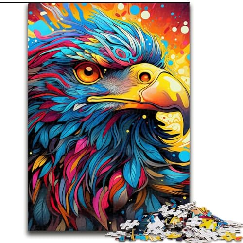 1000-teiliges Puzzle, bunter Adler, 1000-teiliges Puzzle, Geburtstage, Weihnachten, Halloween, Erntedankfest, Ostern, 26x38cm 1000-teiliges Puzzle, bunter Adler, 1000-teiliges Puzzle, Geburtstage, Weihnachten, Halloween, Erntedankfest, Ostern, 26x38cm von LYXIANY