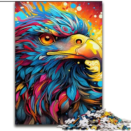 1000-teiliges Puzzle, bunter Adler, Holzpuzzle, 50x75cm, interaktives Familienspiel, Heimdekoration zum Selbermachen, Denksport-Geschenk 1000-teiliges Puzzle, bunter Adler, Holzpuzzle, 50x75cm, interaktives Familienspiel, Heimdekoration zum Selbermachen, Denksport-Geschenk von LYXIANY