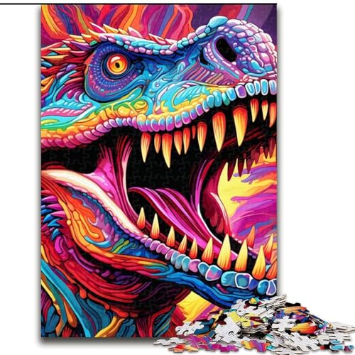 1000-teiliges Puzzle, bunter Dinosaurier, 1000-teiliges Puzzle, Geburtstage, Weihnachten, Halloween, Thanksgiving, Ostern, 26x38cm 1000-teiliges Puzzle, bunter Dinosaurier, 1000-teiliges Puzzle, Geburtstage, Weihnachten, Halloween, Thanksgiving, Ostern, 26x38cm von LYXIANY