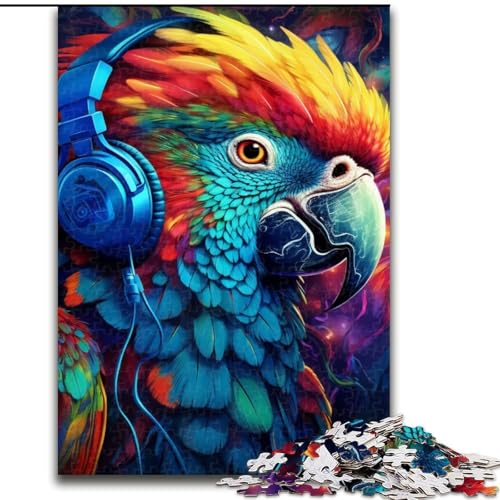 1000-teiliges Puzzle, bunter Papagei, unmögliches Puzzle für Erwachsene, DIY-Dekoration, anspruchsvolle, Größe: 50x75cm von LYXIANY
