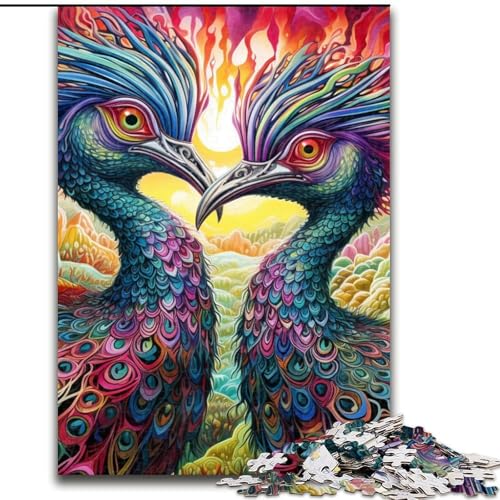 1000-teiliges Puzzle, bunter Pfau, 1000-teiliges Puzzle, Geburtstage, Weihnachten, Halloween, Erntedankfest, Ostern, 26x38cm 1000-teiliges Puzzle, bunter Pfau, 1000-teiliges Puzzle, Geburtstage, Weihnachten, Halloween, Erntedankfest, Ostern, 26x38cm von LYXIANY