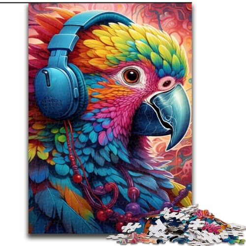 1000-teiliges Puzzle, buntes Papageien-Puzzle für Erwachsene, Größe: 50x75cm, ideal für Teenager und Sammler, Reisegeschenk, Familienaktivität von LYXIANY