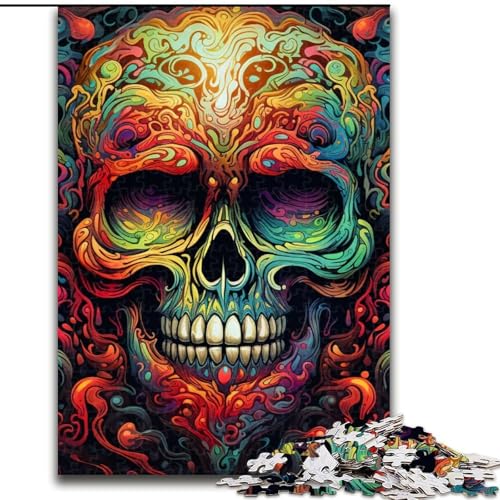 1000-teiliges Puzzle, farbenfroher Kunst-Totenkopf, Holzpuzzle, 50x75cm, interaktives Familienspiel, Heimdekoration zum Selbermachen, Denksport-Geschenk 1000-teiliges Puzzle, farbenfroher Kunst-Totenkopf, Holzpuzzle, 50x75cm, interaktives Familienspiel, Heimdekoration zum Selbermachen, Denksport-Geschenk von LYXIANY