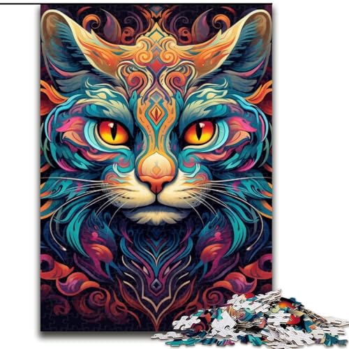 1000-teiliges Puzzle, farbenfrohes Katzen-Kunst-Puzzle für Erwachsene, für Teenager und Familienspaß – DIY-Denkspiel, Geschenk, 50x75cm 1000-teiliges Puzzle, farbenfrohes Katzen-Kunst-Puzzle für Erwachsene, für Teenager und Familienspaß – DIY-Denkspiel, Geschenk, 50x75cm von LYXIANY