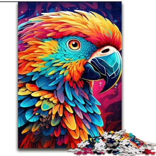 1000-teiliges Puzzle, farbenfrohes Papageien-Puzzle für Erwachsene, 1000 Teile, ideal für Familienspaß Feiertage, Geburtstage, Größe: 50x75cm von LYXIANY