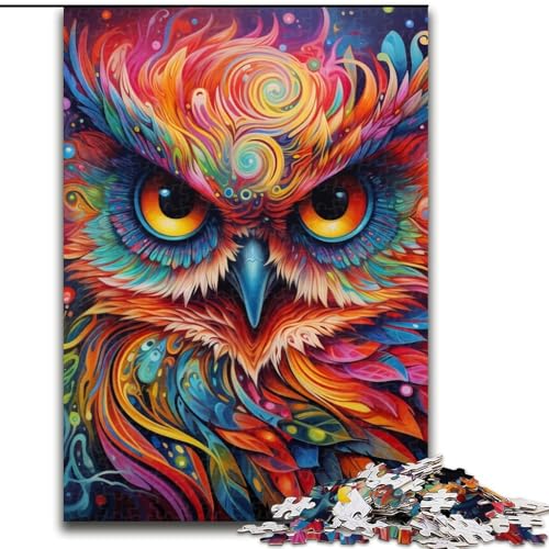 1000-teiliges Puzzle, farbige Eule, 1000-teiliges Puzzle, Geburtstage, Weihnachten, Halloween, Thanksgiving, Ostern, 26x38cm 1000-teiliges Puzzle, farbige Eule, 1000-teiliges Puzzle, Geburtstage, Weihnachten, Halloween, Thanksgiving, Ostern, 26x38cm von LYXIANY