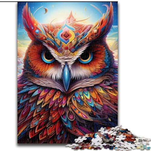 1000-teiliges Puzzle, farbige Eule, 1000-teiliges Puzzle, Geburtstage, Weihnachten, Halloween, Thanksgiving, Ostern, 26x38cm 1000-teiliges Puzzle, farbige Eule, 1000-teiliges Puzzle, Geburtstage, Weihnachten, Halloween, Thanksgiving, Ostern, 26x38cm von LYXIANY