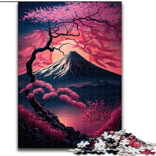 1000-teiliges Puzzle, japanische Kirschblüten, 1000-teiliges Puzzle für Erwachsene, für Teenager, Familien-Lernspiele, Heimdekoration, Geschenk, Größe 50x75cm von LYXIANY