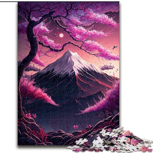 1000-teiliges Puzzle, japanische Kirschblüten, 1000-teiliges Puzzle für Erwachsene, für Teenager, Familien-Lernspiele, Heimdekoration, Geschenk, Größe 50x75cm von LYXIANY
