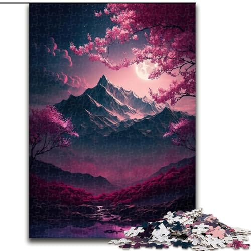 1000-teiliges Puzzle, japanische Landschaft, Neon, 1000-teiliges Puzzle für Erwachsene, für Teenager, Familien-Lernspiele, Heimdekoration, Geschenk, Größe 50x75cm von LYXIANY