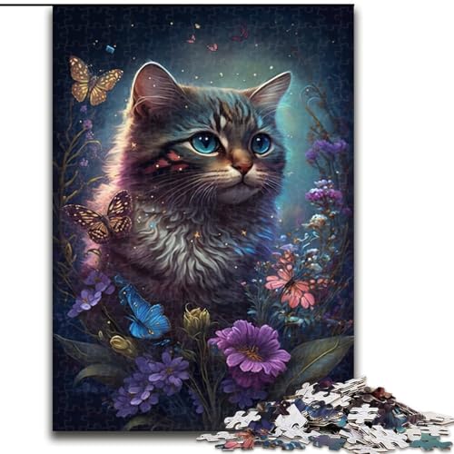 1000-teiliges Puzzle, süßes Kätzchen, 1000-teiliges Puzzle für Erwachsene, für Teenager, Familien-Lernspiele, Heimdekoration, Geschenk, Größe 50x75cm von LYXIANY