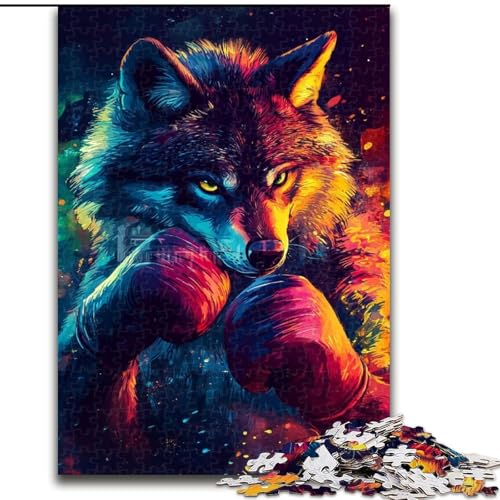 1000-teiliges Puzzle „Boxerwolf“ aus Holz mit interaktivem Familienspiel, Kinder ab 14 Jahren, Größe 50x75cm 1000-teiliges Puzzle „Boxerwolf“ aus Holz mit interaktivem Familienspiel, Kinder ab 14 Jahren, Größe 50x75cm von LYXIANY