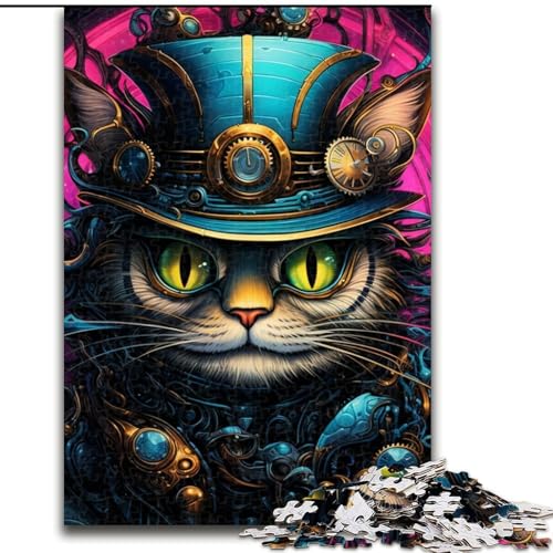 1000-teiliges Puzzle „Die Katze mit dem Hut“, 1000-teiliges Puzzle, Geburtstage, Weihnachten, Halloween, Thanksgiving, Ostern, 26x38cm 1000-teiliges Puzzle „Die Katze mit dem Hut“, 1000-teiliges Puzzle, Geburtstage, Weihnachten, Halloween, Thanksgiving, Ostern, 26x38cm von LYXIANY