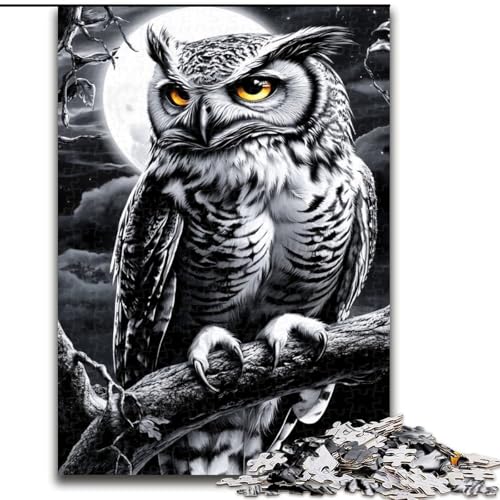 1000-teiliges Puzzle „Eule“ aus Holz mit interaktivem Familienspiel, Kinder ab 14 Jahren, Größe 50x75cm 1000-teiliges Puzzle „Eule“ aus Holz mit interaktivem Familienspiel, Kinder ab 14 Jahren, Größe 50x75cm von LYXIANY