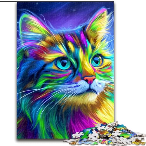 1000-teiliges Puzzle „Fantasie-Katze“ aus Holz mit interaktivem Familienspiel, Kinder ab 14 Jahren, Größe 50x75cm 1000-teiliges Puzzle „Fantasie-Katze“ aus Holz mit interaktivem Familienspiel, Kinder ab 14 Jahren, Größe 50x75cm von LYXIANY