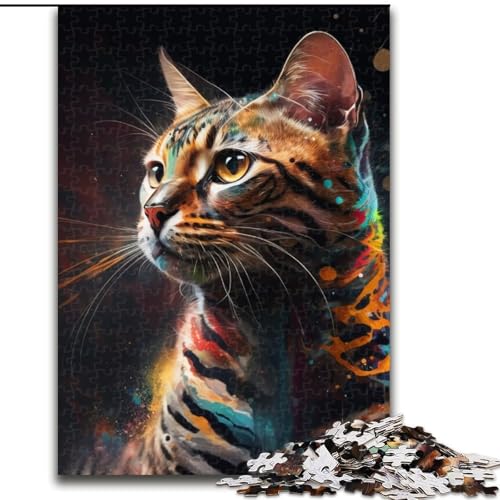 1000-teiliges Puzzle „Fantasy-Bengalkatze“, anspruchsvolle Puzzles, anspruchsvolles Denkspiel für Teenager, Familienspaß, interaktives Spiel, Größe: 38x26cm 1000-teiliges Puzzle „Fantasy-Bengalkatze“, anspruchsvolle Puzzles, anspruchsvolles Denkspiel für Teenager, Familienspaß, interaktives Spiel, Größe: 38x26cm von LYXIANY