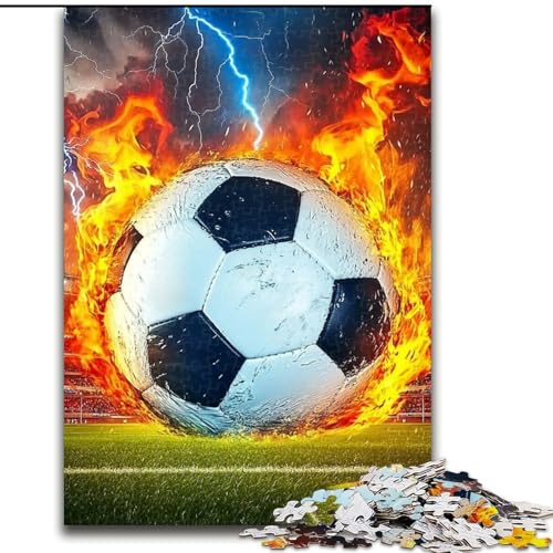 1000-teiliges Puzzle „Flammenfußball“ aus Holz mit interaktivem Familienspiel, Kinder ab 14 Jahren, Größe 50x75cm 1000-teiliges Puzzle „Flammenfußball“ aus Holz mit interaktivem Familienspiel, Kinder ab 14 Jahren, Größe 50x75cm von LYXIANY