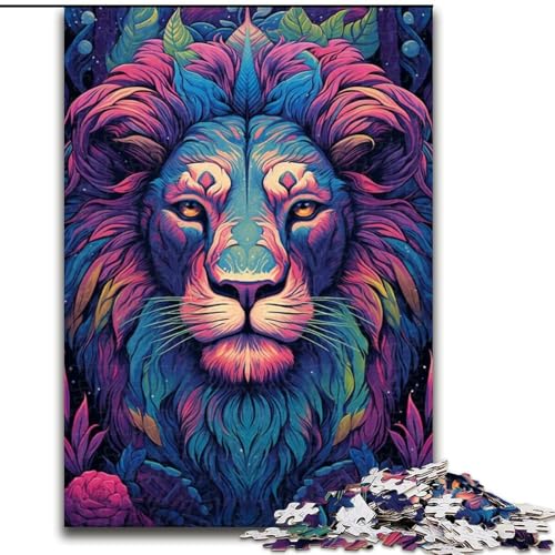 1000-teiliges Puzzle „Löwenkunst“ für Erwachsene, Größe 50x75cm, Denkspiel für Teenager und Familieninteraktion von LYXIANY