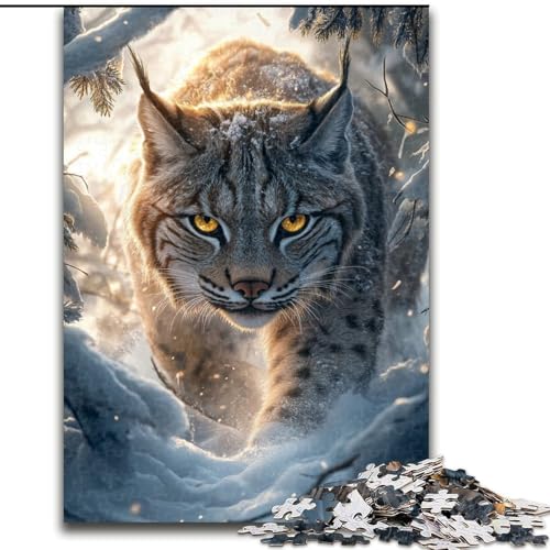 1000-teiliges Puzzle „Luchs“, aus Holz mit interaktivem Familienspiel, Kinder ab 14 Jahren, Größe 50x75cm 1000-teiliges Puzzle „Luchs“, aus Holz mit interaktivem Familienspiel, Kinder ab 14 Jahren, Größe 50x75cm von LYXIANY