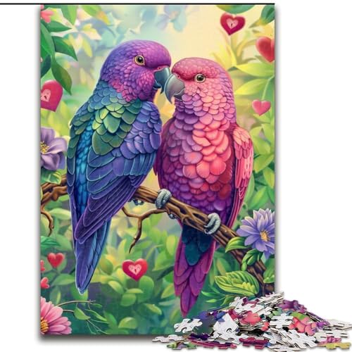 1000-teiliges Puzzle „Papageienpaar“ aus Holz mit interaktivem Familienspiel, Kinder ab 14 Jahren, Größe 50x75cm 1000-teiliges Puzzle „Papageienpaar“ aus Holz mit interaktivem Familienspiel, Kinder ab 14 Jahren, Größe 50x75cm von LYXIANY