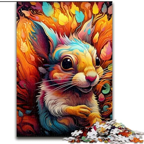 1000-teiliges Puzzle „Psychedelisches Eichhörnchen“, unmögliche Puzzles für Erwachsene, für Heimdekoration, Gehirntraining, 26x38cm 1000-teiliges Puzzle „Psychedelisches Eichhörnchen“, unmögliche Puzzles für Erwachsene, für Heimdekoration, Gehirntraining, 26x38cm von LYXIANY
