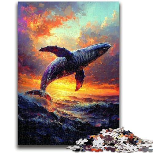 1000-teiliges Puzzle „Wale springen bei Sonnenuntergang“ hilft dem Gehirn beim Training, süchtig machendes Spielzeug zur Förderung der Geduld, perfekte Dekoration, 26x38cm 1000-teiliges Puzzle „Wale springen bei Sonnenuntergang“ hilft dem Gehirn beim Training, süchtig machendes Spielzeug zur Förderung der Geduld, perfekte Dekoration, 26x38cm von LYXIANY