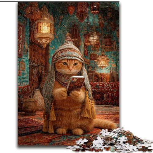 1000-teiliges Puzzle Abstrakte Katze aus Karton, perfekte Dekoration für Zuhause oder das Büro, Größe 38x26cm, DIY-Kunstdekor 1000-teiliges Puzzle Abstrakte Katze aus Karton, perfekte Dekoration für Zuhause oder das Büro, Größe 38x26cm, DIY-Kunstdekor von LYXIANY