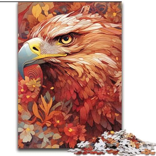 1000-teiliges Puzzle Adler, 1000-teiliges Puzzle, anspruchsvolles Denkspiel für Teenager, Spaß für den Spieleabend mit der Familie, Größe: 50x75cm von LYXIANY