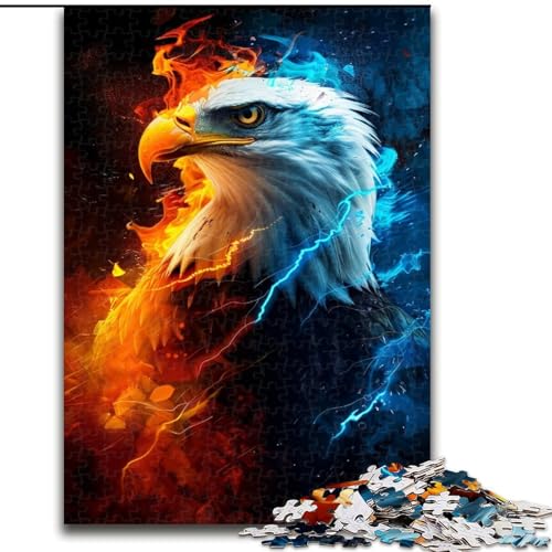 1000-teiliges Puzzle Adler aus EIS und Feuer, 1000-teiliges Puzzle für Erwachsene, für Teenager, Familien-Lernspiele, Heimdekoration, Geschenk, Größe 50x75cm von LYXIANY