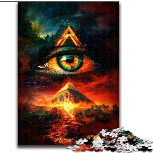1000-teiliges Puzzle Auge für Kunst, 1000-teiliges Puzzle für Erwachsene, für Teenager, Familien-Lernspiele, Heimdekoration, Geschenk, Größe 50x75cm von LYXIANY