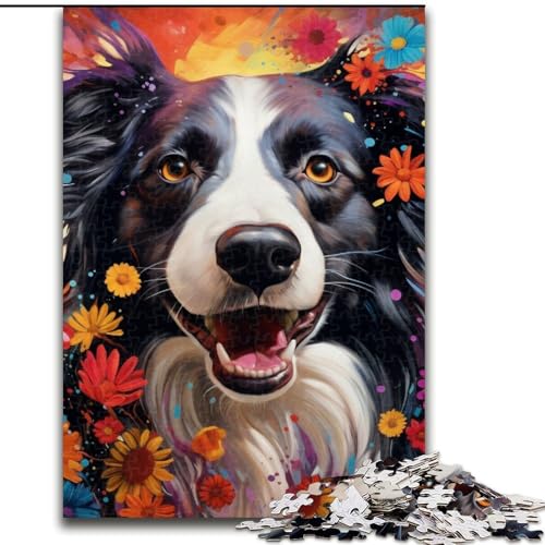 1000-teiliges Puzzle Border Collie, anspruchsvolle Puzzles, anspruchsvolles Denkspiel für Teenager, Familienspaß, interaktives Spiel, Größe: 38x26cm 1000-teiliges Puzzle Border Collie, anspruchsvolle Puzzles, anspruchsvolles Denkspiel für Teenager, Familienspaß, interaktives Spiel, Größe: 38x26cm von LYXIANY
